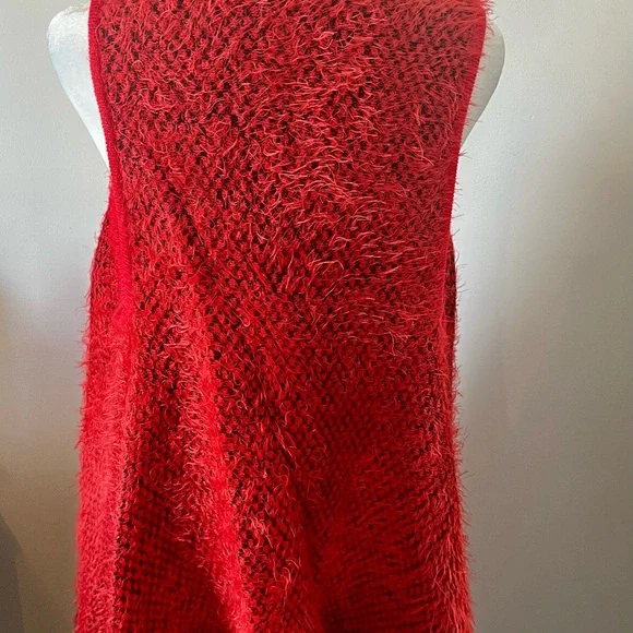 Cozy Red Women's Reversible Sweater - Picture 3 of 4